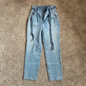 Abercrombie & Fitch mom jeans, size 24, washed blue